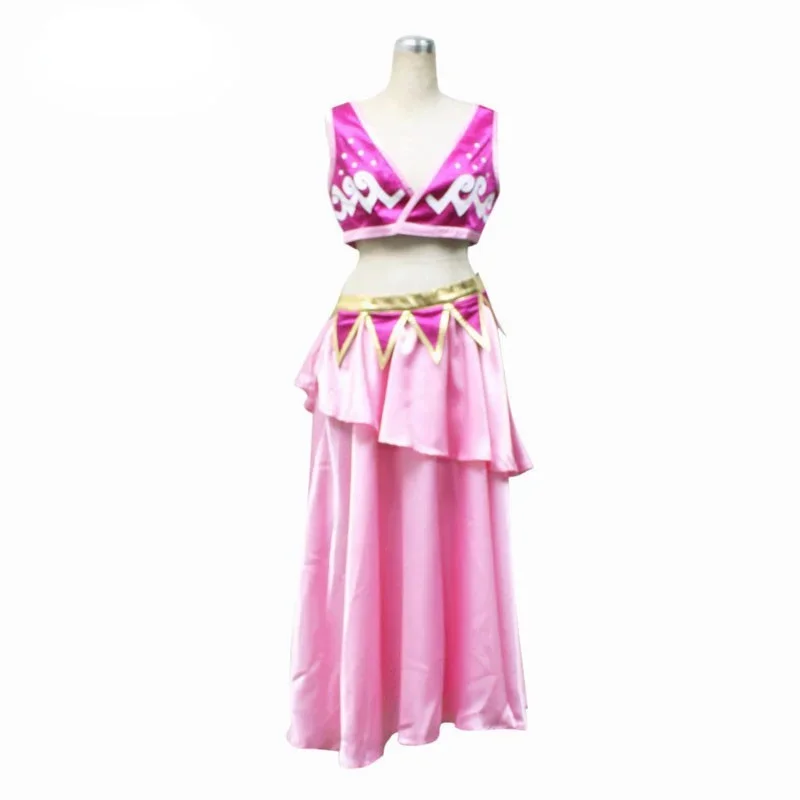 Costume cosplay Anime One Piece Nami Alabasta Kindom versione per abiti rosa di Halloween