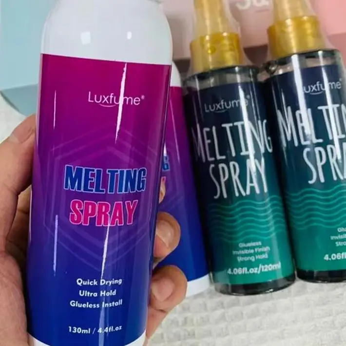 

Melting Spray For Lace Wigs Glueless Install Waterproof Quick Drying Wig Melting Spray Ultra Hold Hair Adhesive For Hairline