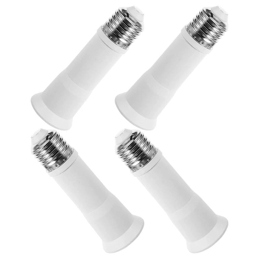 

4pcs E27 Socket Convertible Light Bulb Extender Adjustable Length for Kitchen Bedroom Shop Restaurant Library Lamp Supplies Base