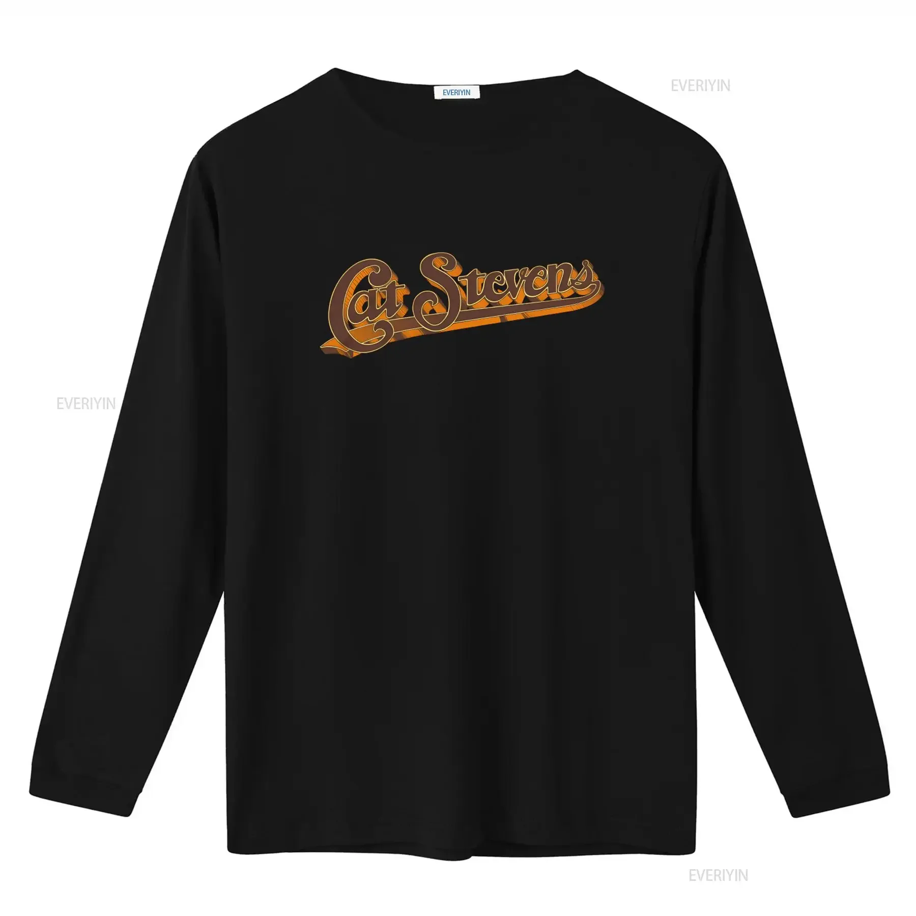 CAT STEVENS 70s Style Font Print T Shirt Retro Fashion Statement vintage Washed graphic designer clothes Unisex Slightly