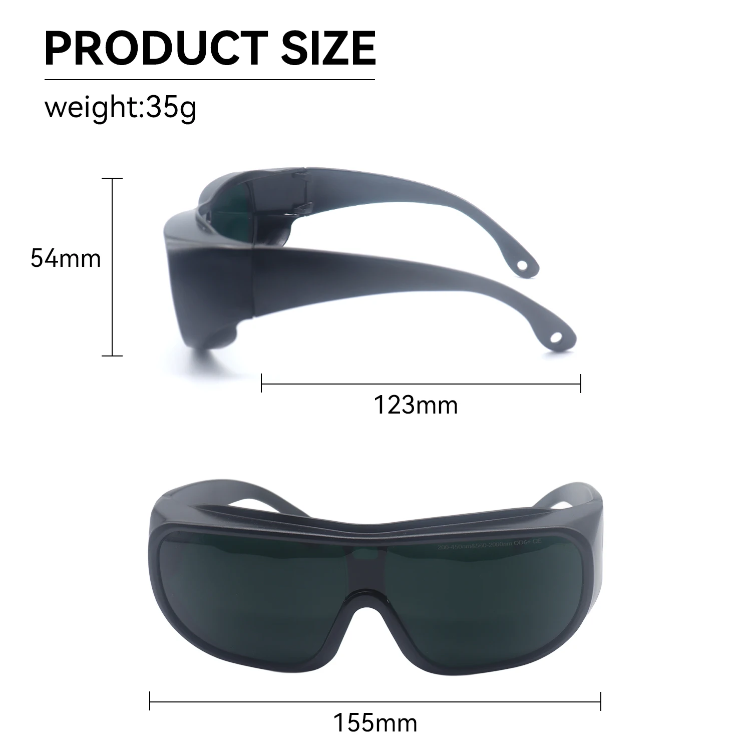 Imagem -04 - Laser Protective Glasses 1902000nm 10600nm Od6 Co2 Laser Glasses Protection Goggles For Laser Level Safety Laser Goggles