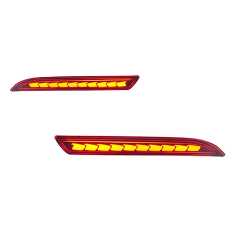 Rear Bumper LED Reflector For Honda Odyssey 2015-2024 City 2023-2024 ELYSION Dynamic Fog Light Reflector Warning Lamp Kit