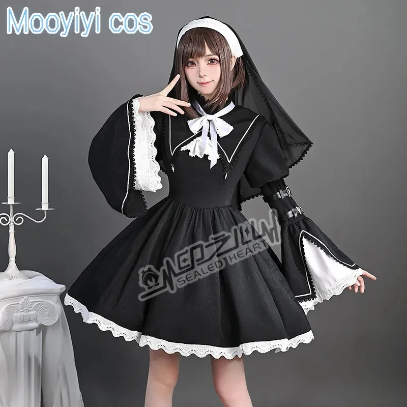 

Shinonome Ena Cosplay Costume for Halloween Christmas Role Playing Party Comic Game PJSK 25 S-XXL Newly Black Lolita Skirt