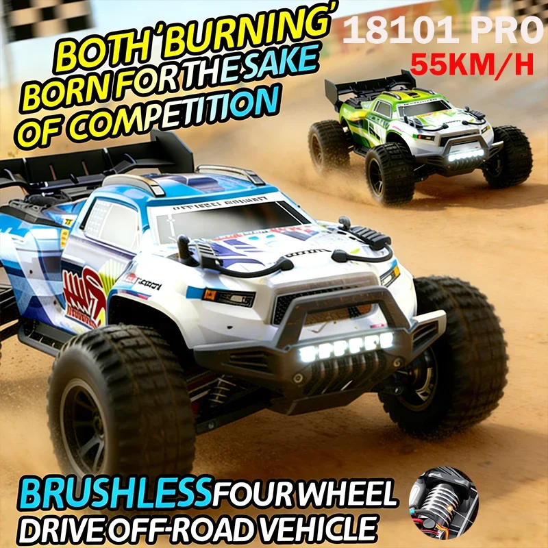 

New 1:18 RC Cars 18101PRO 2.4G High-Speed ​​4WD 55km/h Brushless Motor Remote Control Racing Car Toy For Kids And Adults Gift