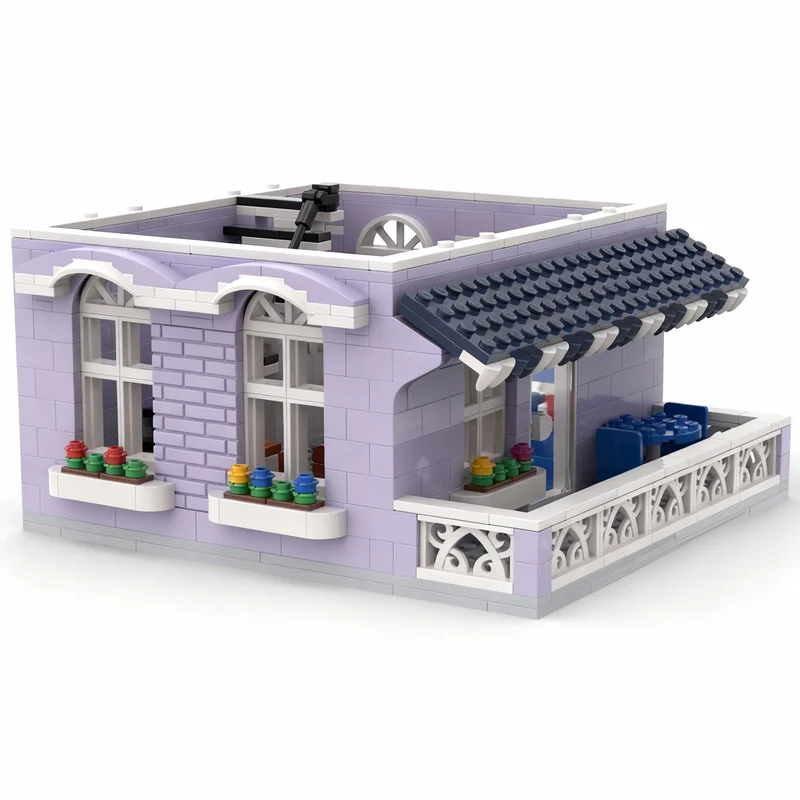 1977pcs MOC Wine Bar Modular Streetscape Model Building Blocks Architecture Toy Assemble DIY Idea Creative Christmas Gifts Brick