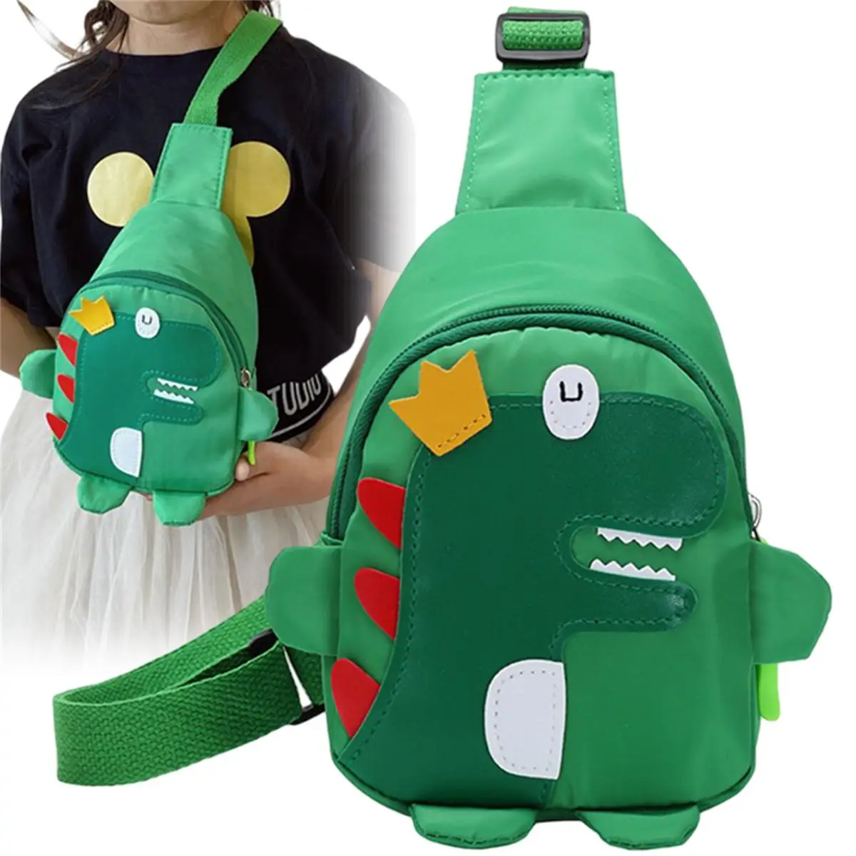 Cartoon Toddler Shoulder Bags Baby Outdoor Travel Backpack Children\'s Bags Unisex Cross-body Dinosaur Mini Chest Bag 3-6 Years