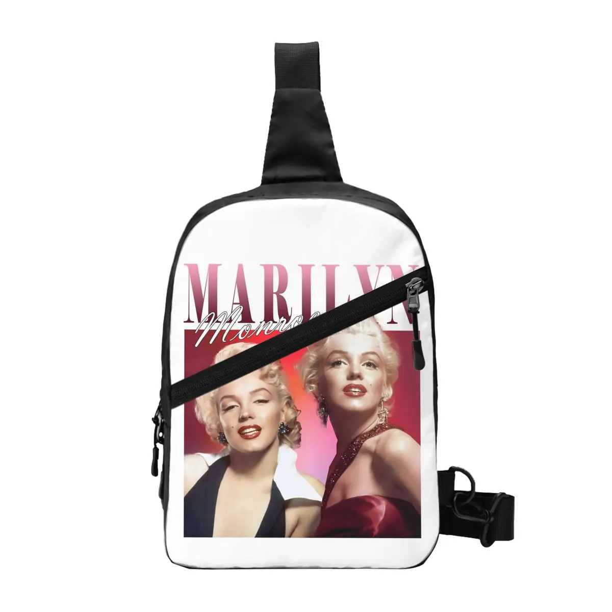 

Крутая Американская модель Marilynmonroe, слинг-сумки для путешествий, пеших прогулок, для мужчин, ТВ, кино, сценическая одежда, нагрудный рюкзак через плечо, рюкзак на плечо
