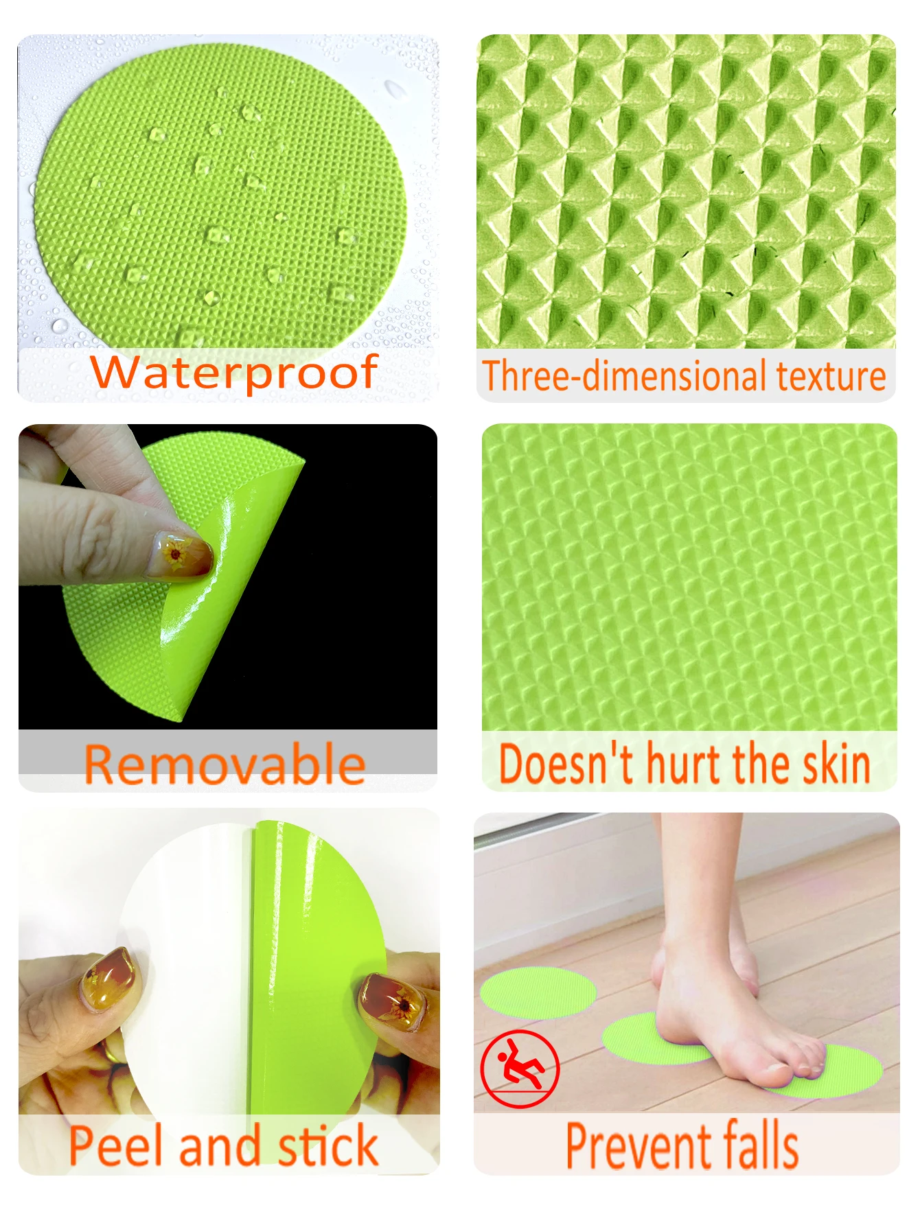 10pcs Shower Floor Anti-skid Pad Stickers Bath Safety Tape Strips Waterproof Anti-Slip Mat  for  For Bathtub Shower Stairs Floor