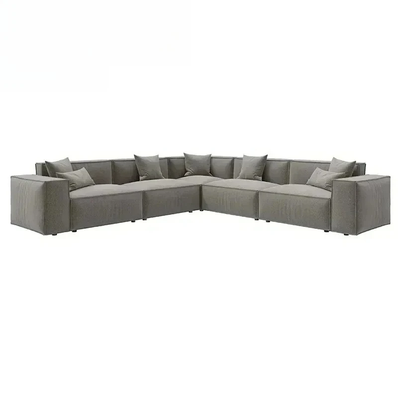 Modern KD Assembly Corner Sofa Modular Couch Fabric Gray Living Room Furniture Sectional Sofa Set sofa set living room furniture