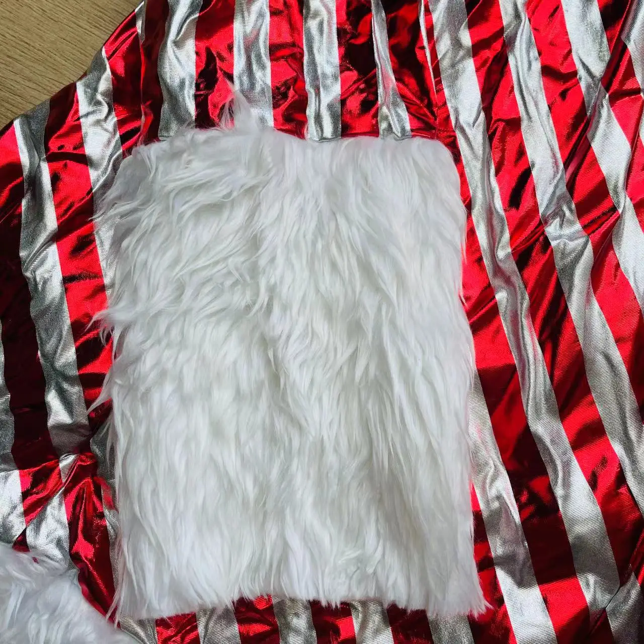 Costumes de Père Noël à Manches sulfet Col en V pour Femme, Robes Rouges et Blanches, Sangle de Pieds, Sexy, Halloween, Noël, Cos, Ensemble de 2 Pièces