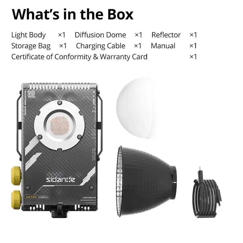 Brand For Sidande Q100C Q100Lite Optical 100W High Power RGB Full Color Portable Professional Photography Fill Light view 2