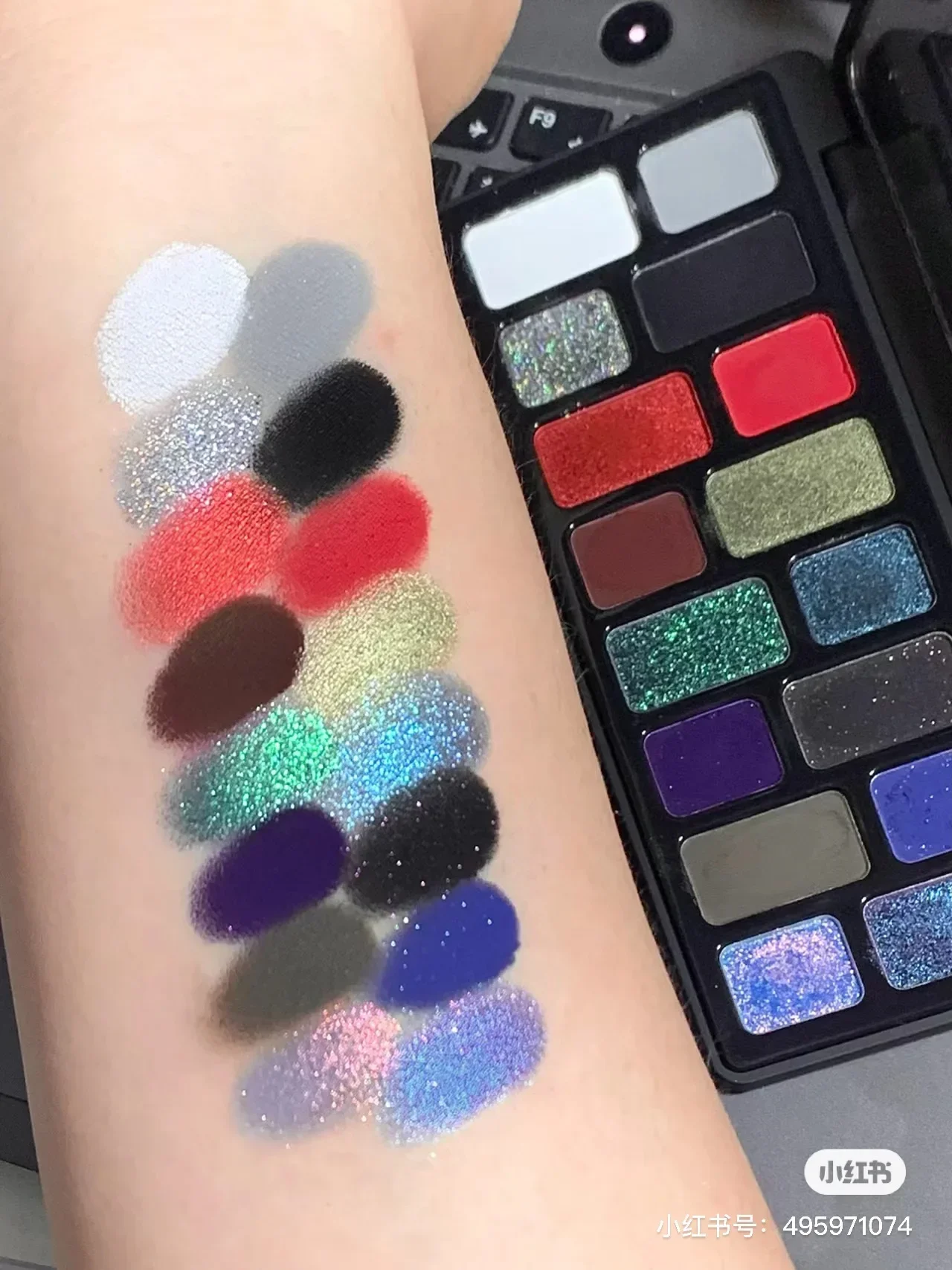 QianYan-Paleta de Sombra Matte, Paleta de Maquiagem, Rosa, Marrom, Cowboy, Azul, Multicolorido, 16 Cores, 24 Cores