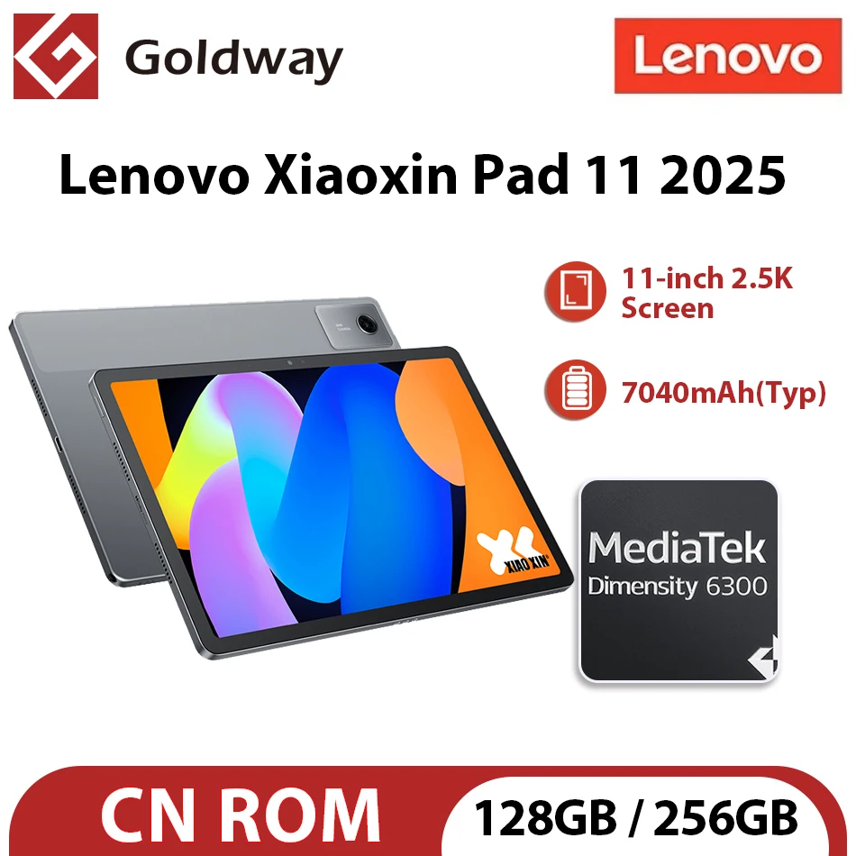 

Оригинальный Lenovo Xiaoxin Pad 11 2025 Tab 128 ГБ 256 ГБ ПЗУ MediaTek Dimensity 6300 11 "2.5K Экран 7040 мАч WIFI Android Планшетный ПК