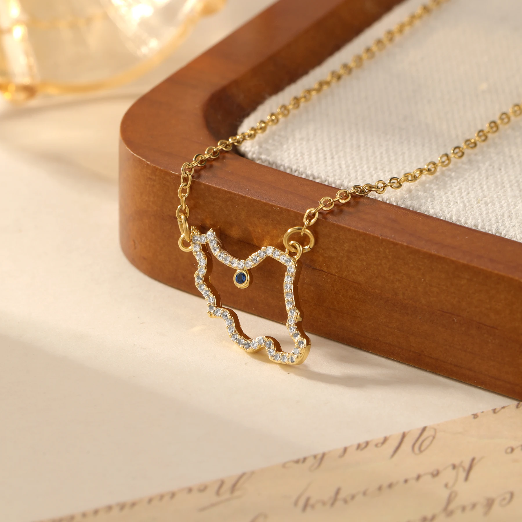 Luxury 3D Iran Map Necklace Personalized Various Styles of Muslim Necklaces  Persian Jewelry Waterproof Necklace Gift for Women