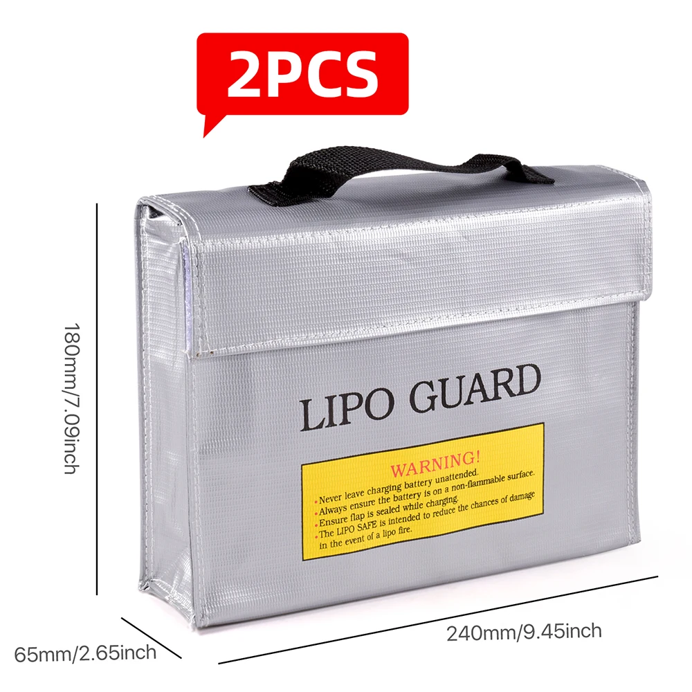 Lipo Guard Safety Bag Fireproof Explosion-Proof Portable Lipo Safety Bag for RC FPV Racing Drone Car Battery Safe