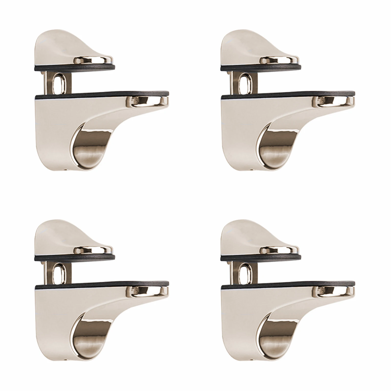 4 stuks woonkamer ondersteuning geborsteld hardware verstelbare dikte glazen plank beugel zware zinklegering boekenplank duurzaam