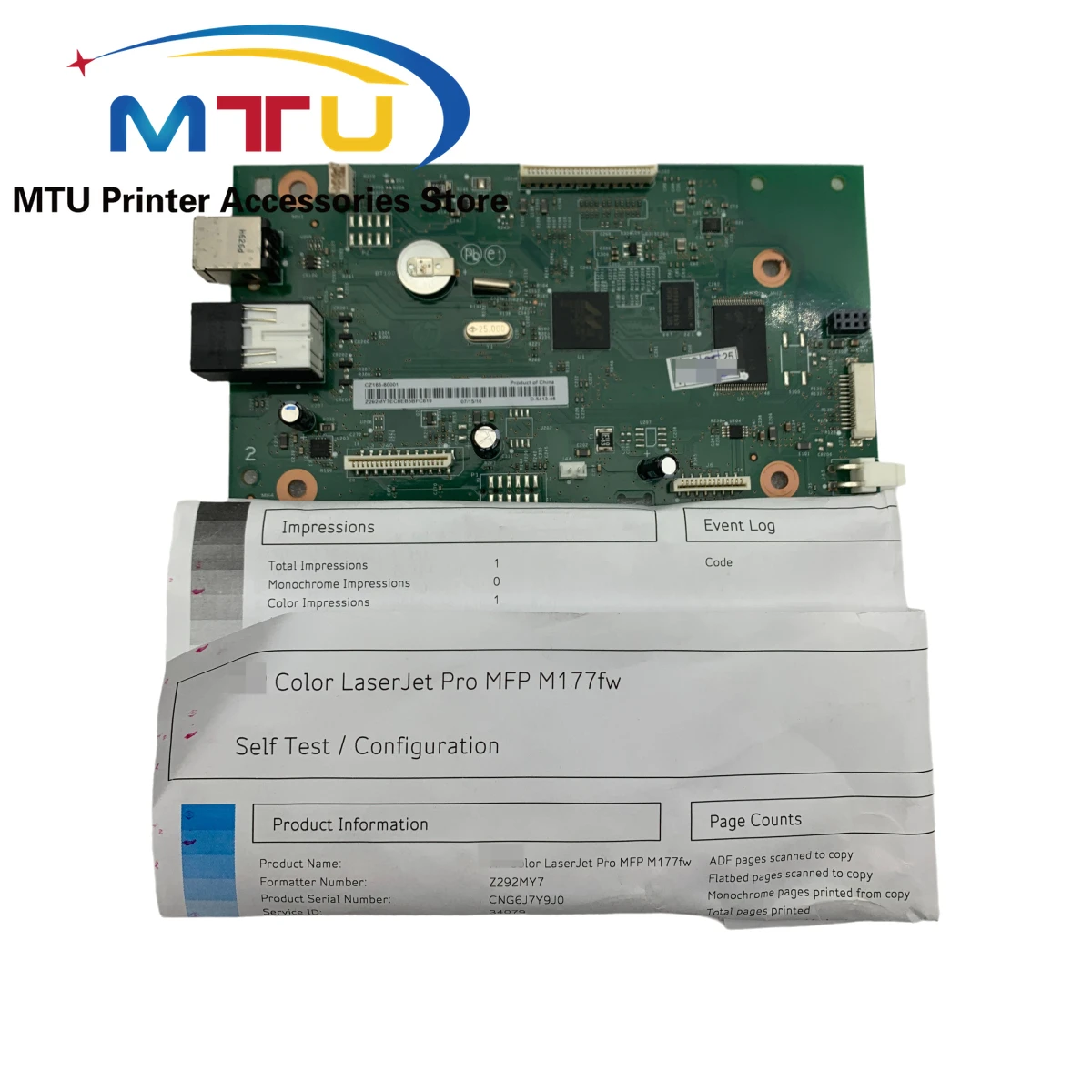 Formatter Board for HP M176 M176N 176N 176 M177 177FW 177FN M177FN M177FW MainBoard Mother Board CF547-60001 CZ165-60001