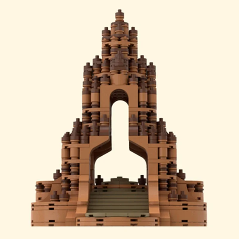 MOC 小さなヒンドゥー寺院ビルディングブロックセットパルテノン城タワー建築レンガのおもちゃ子供のためのホリデーギフトモジュラーキャッスル