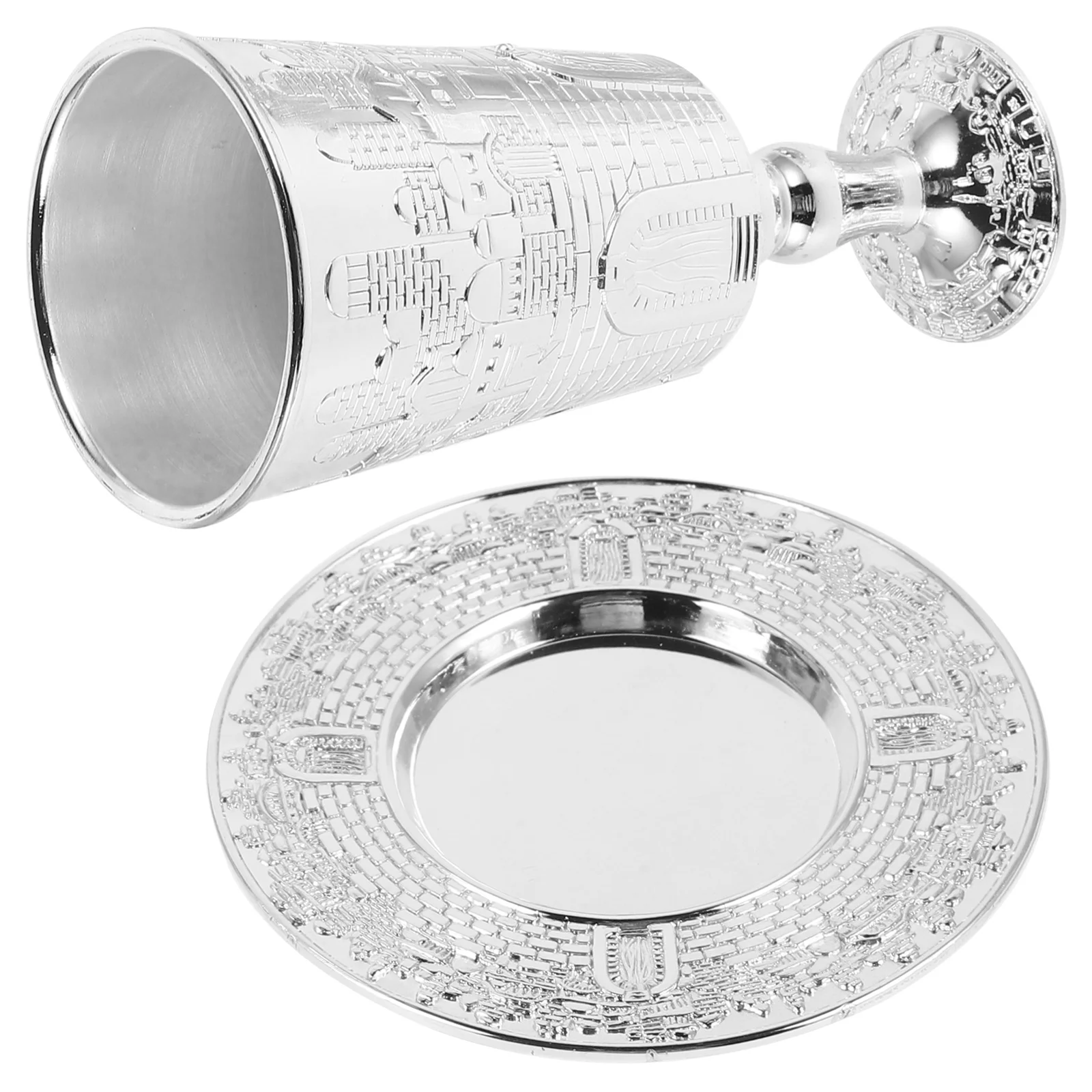 Jewish Holy Grail Cup Metal Cups The Dish Delicate Shabbat Zinc Alloy Passover Holiday Offering Supplies Shabbos