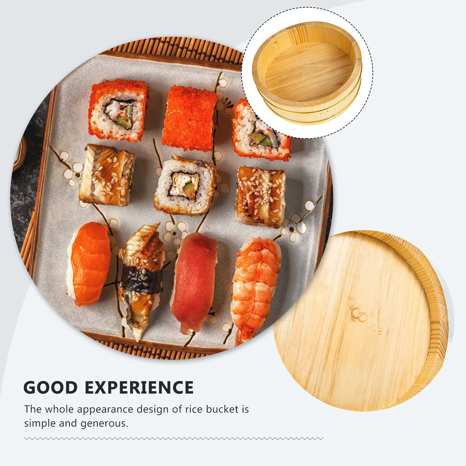 

Sushi Bucket Food Serving Tray Cedar Buckets Boat Platter Making Japanese Snack