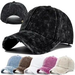 New Unisex Washed Cotton Cap High Quality Denim Plain Baseball Cap Men Women Adjustable Casual Outdoor Streetwear Fashion Hat