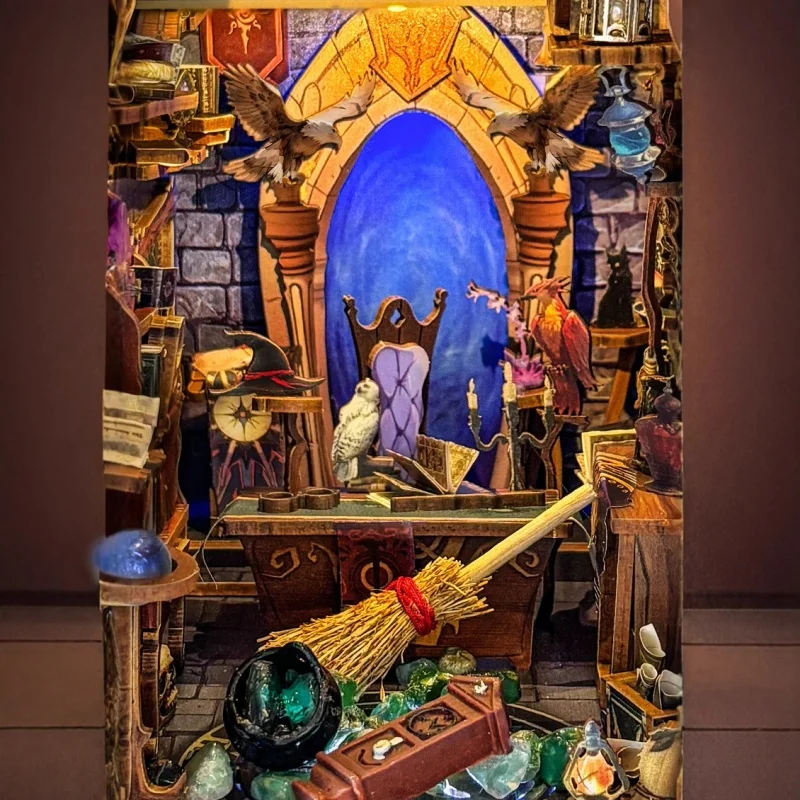 غلاف الدراسة المسحور من OUZEY، هدية تعليمية خشبية ثلاثية الأبعاد للمدرسة، هدية تعلم غامضة للمراهقين #2