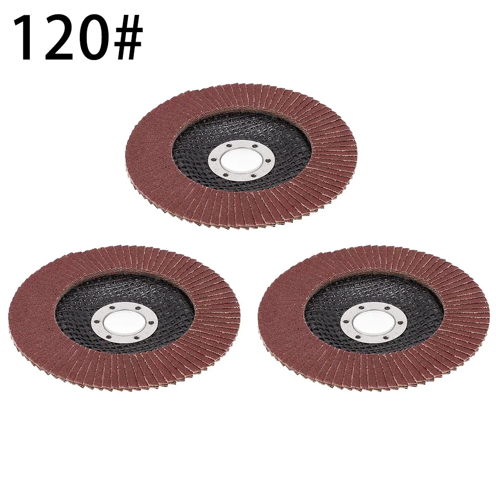 

3Pcs Flap Discs Discs Sanding Wheels 5 In Grinding Discs For Angle Grinder Polishing Tool Accessories Louver Grinding Wheels