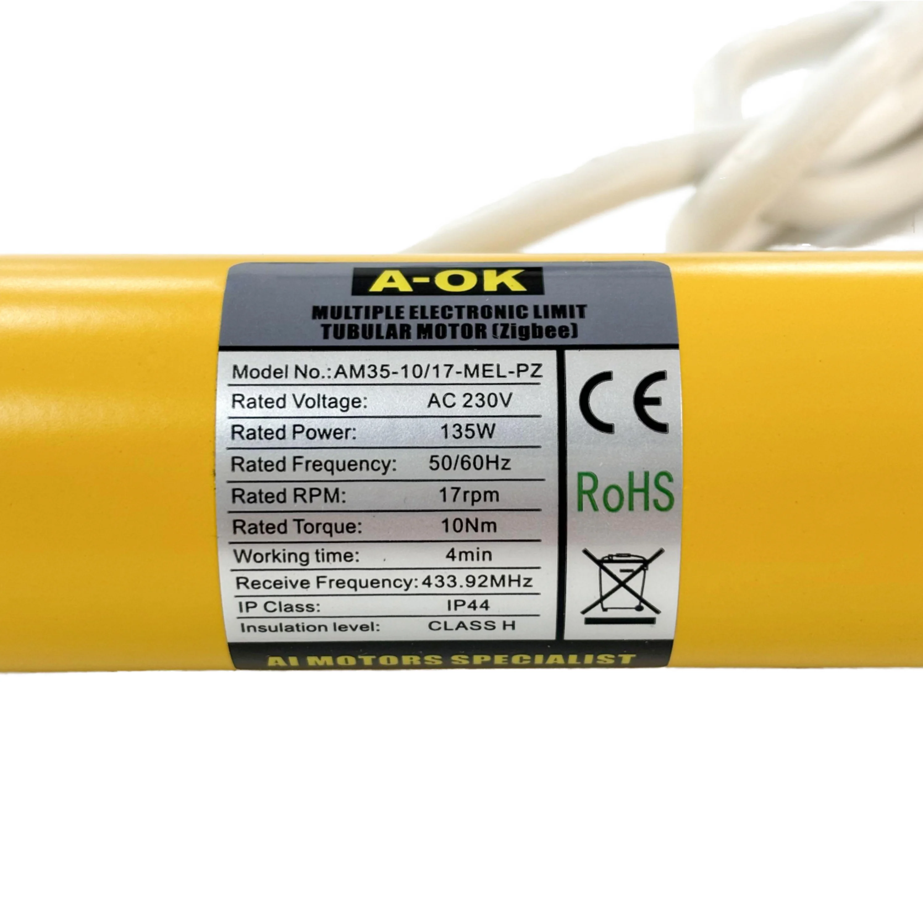 A-OK Lithium Battery Motor-Metal Construction Sensor & Digital Control For Kitchen & Indoor/Outdoor Use