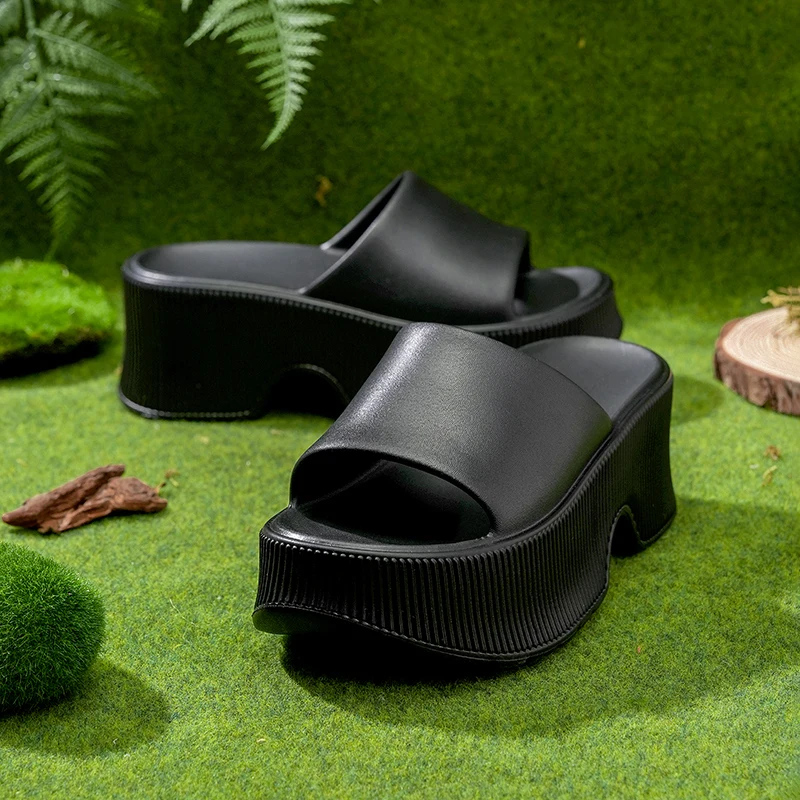 Fashion Women Platform Slippers Hollow Out Breathable Non Slip EVA Slides Lightweight Comfort Home Shower Beach DailyCasualShoes
