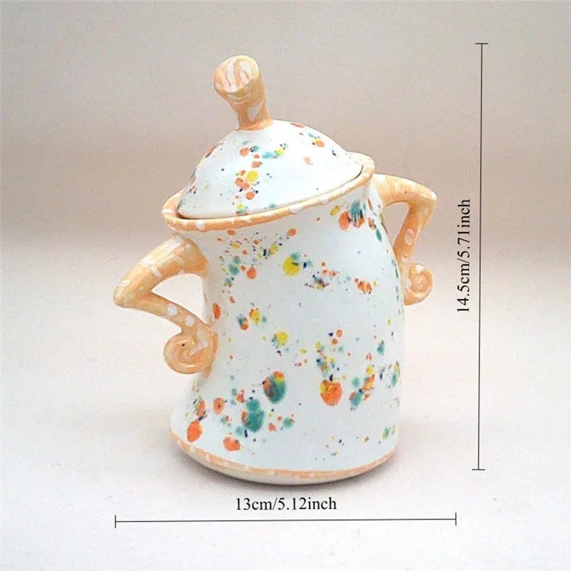 A93Z Resin Crafts Fun Shape Tilt Head And Fork Cup Decoration For Home Daily Desktop Use With Attitude
