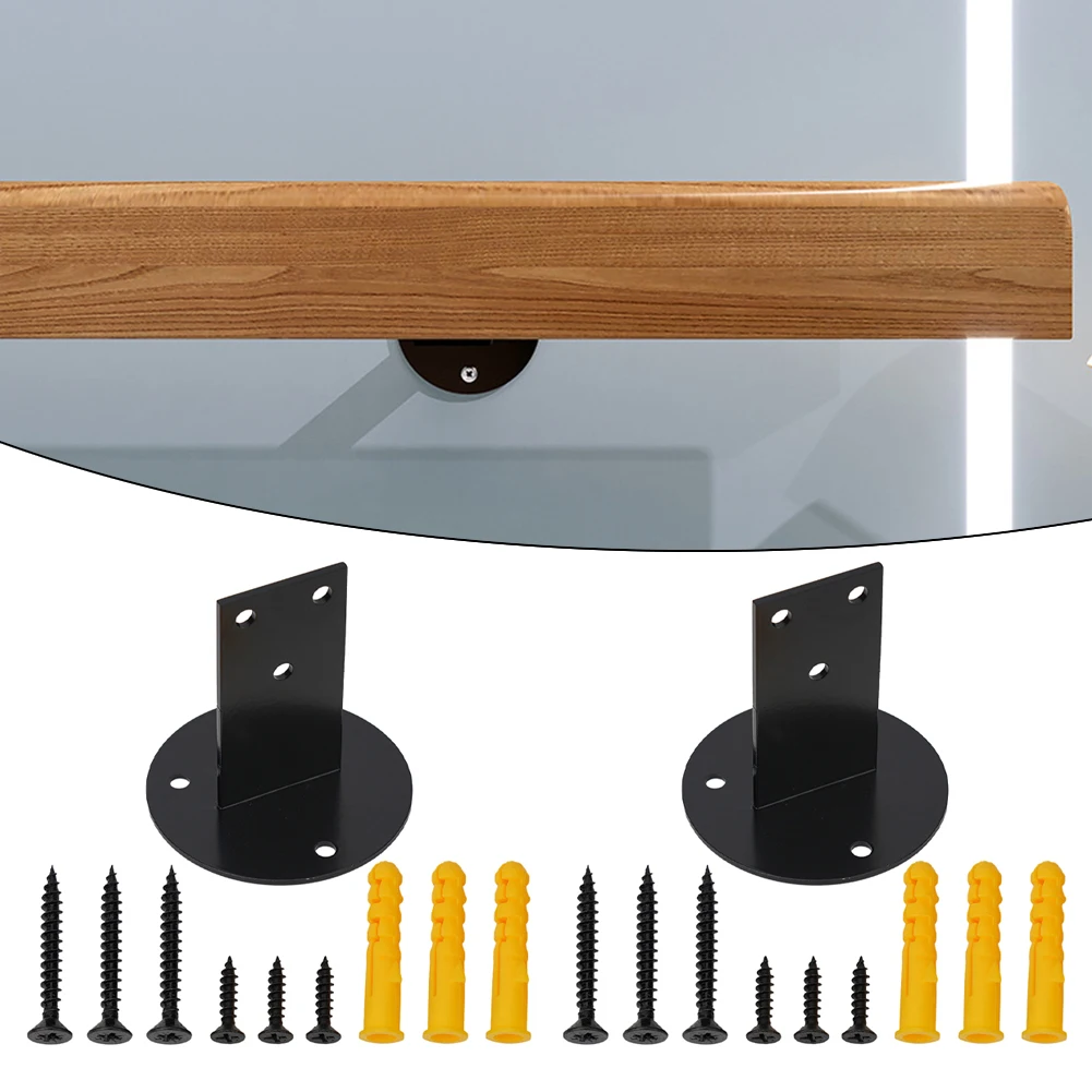 For Dance Studios For Gardens Handrail Brackets Garden Use Home Use Support Bracket Black Finish Easy Installation