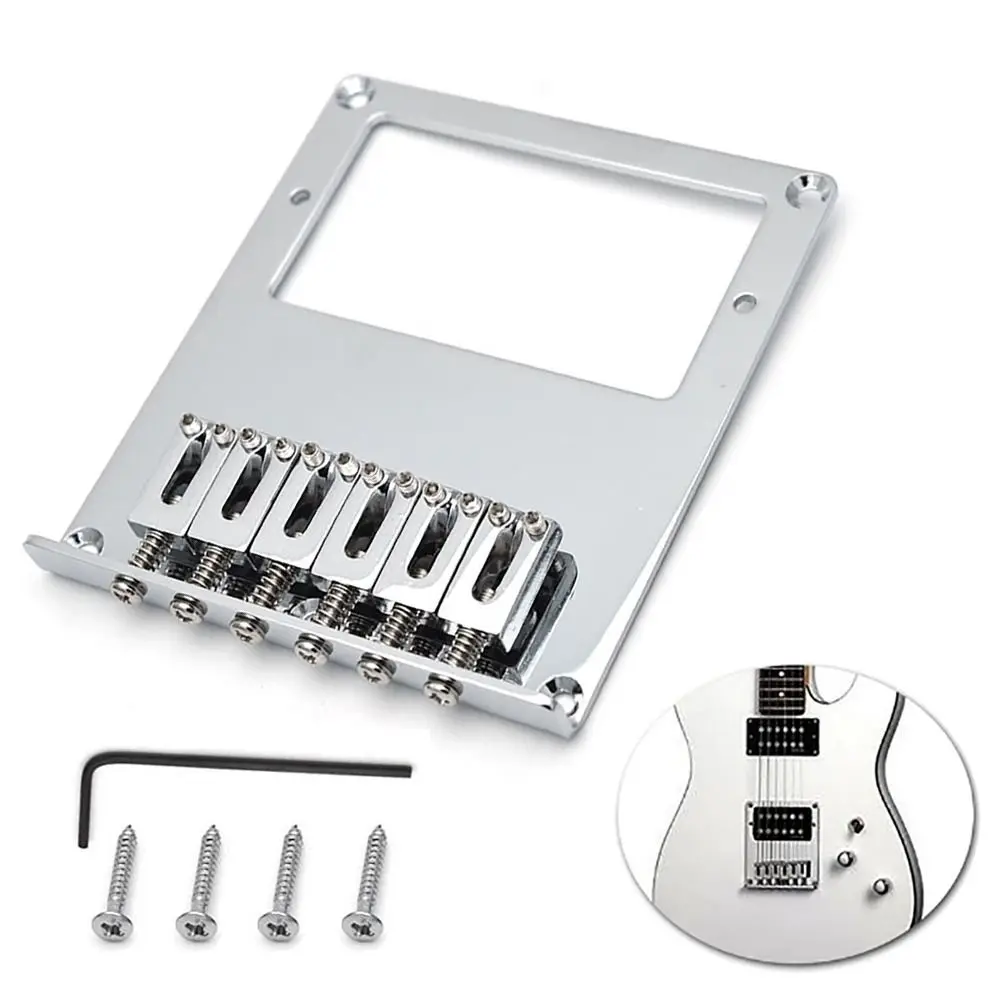 String Spacing 10.5mm Electirc Guitar Bridge Guitar Parts With Wrench Humbucker Bridge With Screws 6-Strings Guitar Bridge