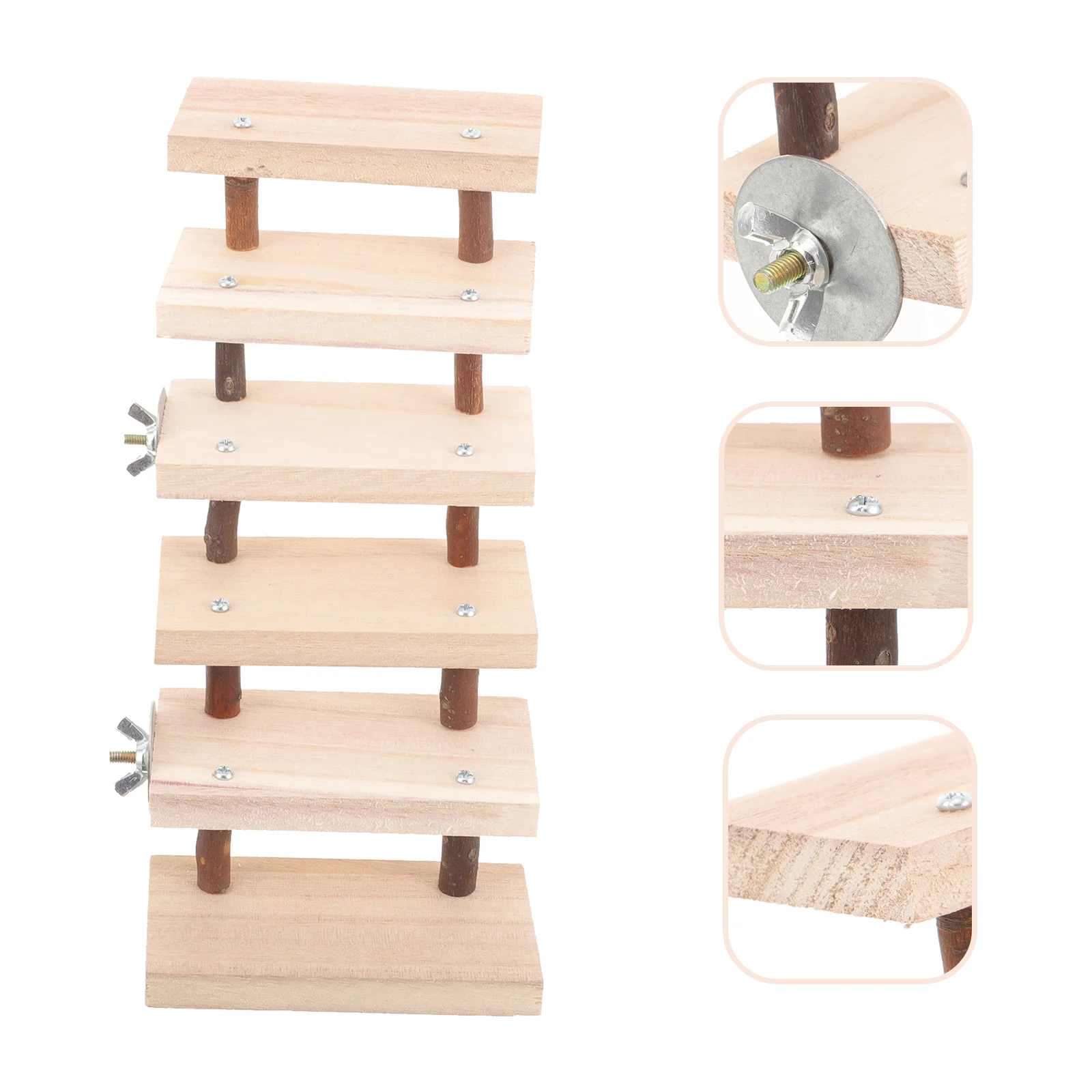 

Hamster Climbing Ladder Pet Boredom Relief Toy Wooden Small Animal Rat Toys Multi-function Sturdy