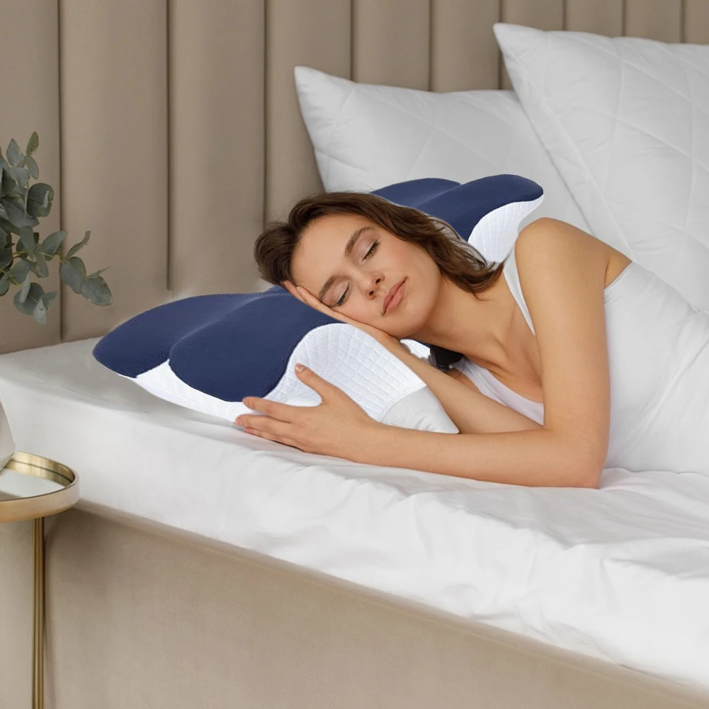 

Ergonomic Slow Rebound Memory Foam Pillow Neck Protection Sleeping Butterfly Pillow Cervical Orthopedic Neck Pillow