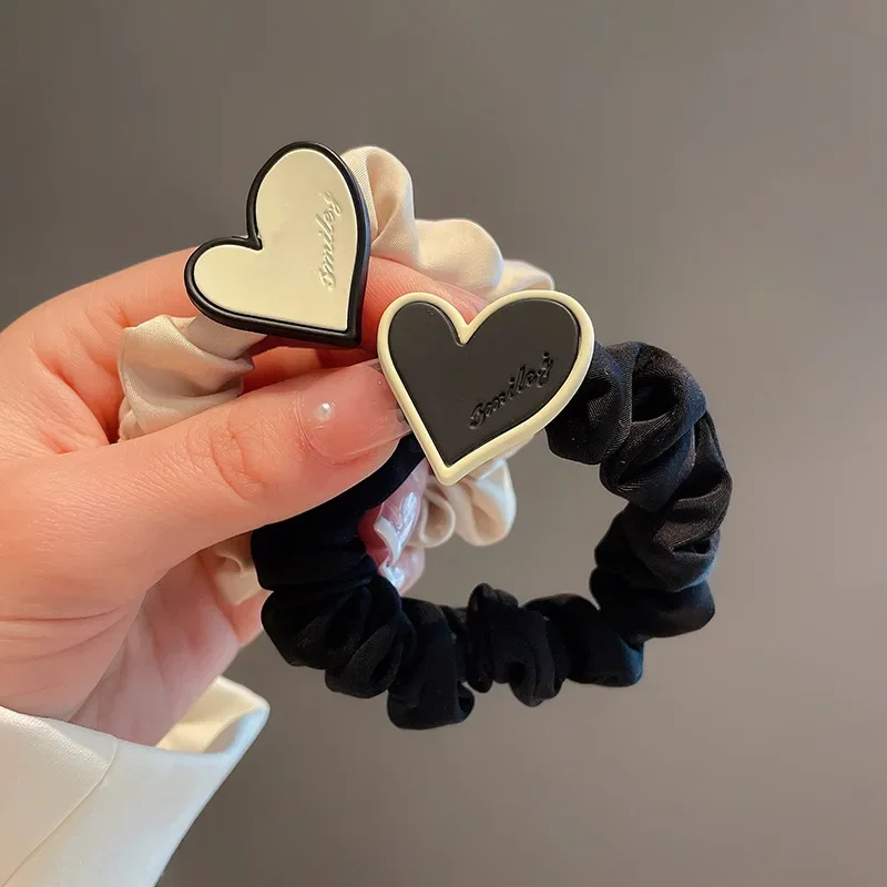 Love small intestine hair ring, girlish temperament, hair rope, cute ponytail, high elastic rubber band, fabric hair ornament