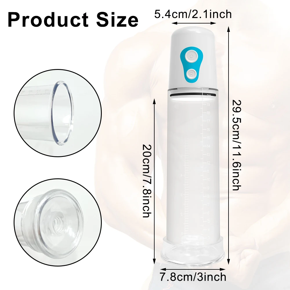 Electric Penis Pump Sex Toys for Men Enlargement Dick pump Penis Enhancer Vacuum Pump Penile Enlarger Erection Male Masturbator