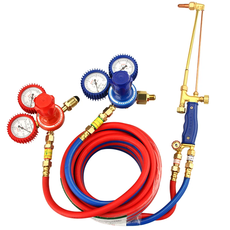 Gas cutting tool set Gas propane meter Oxygen pressure reducing valve Acetylene cutting torch Industrial