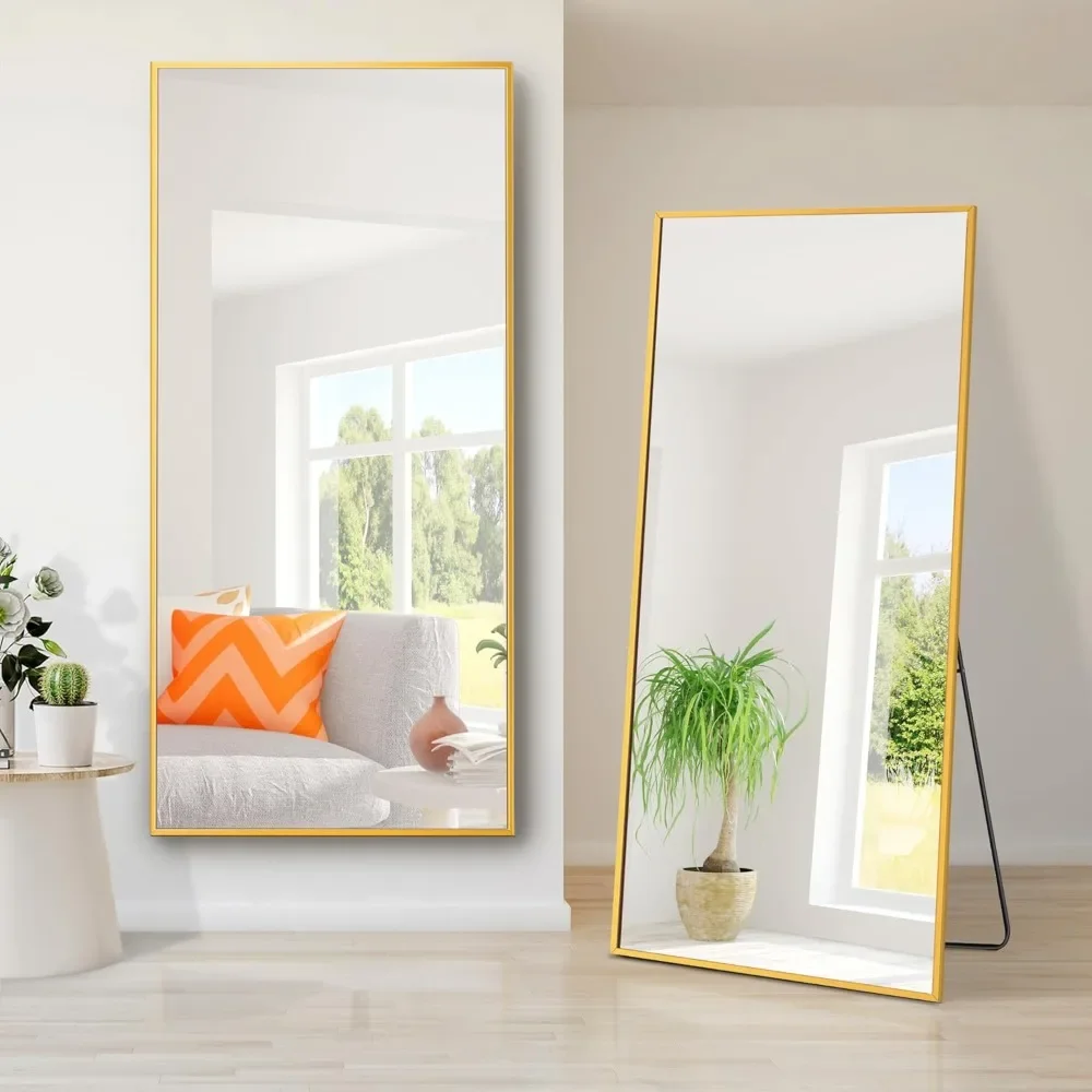 

Modern design vertical floor standing mirror, 70.8L x 24W inch full-length mirror, suitable for living room, bedroom