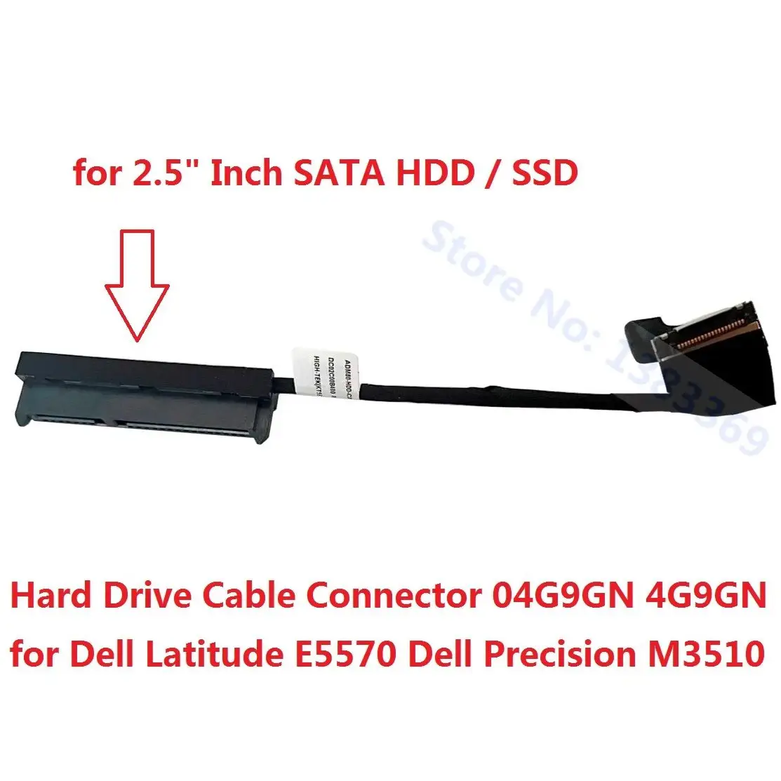 Replacement 2.5 SATA HDD Hard Drive Cable Connector Bracket Caddy Tray for Dell Latitude E5570 Precision M3510 PN: 04G9GN 0VX90N