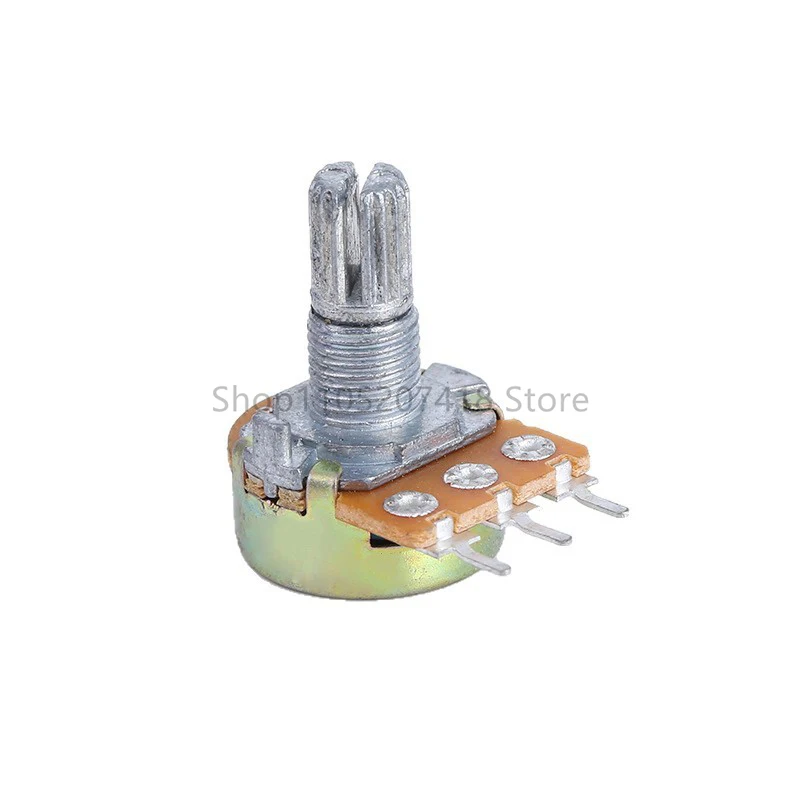50PCS WH148 15mm 3pin Linear Potentiometer 1K 2K 5K 10K 20K 50K 100K 250K 1M Potentiometers Kit With Nuts And Washers