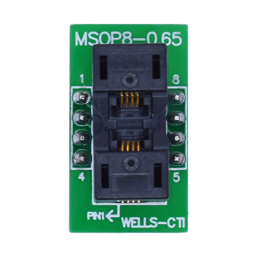 Convertitore presa adattatore da MSOP8 a DIP8 per adattatore programmatore IC chip di test MCU passo 065mm 1 pz