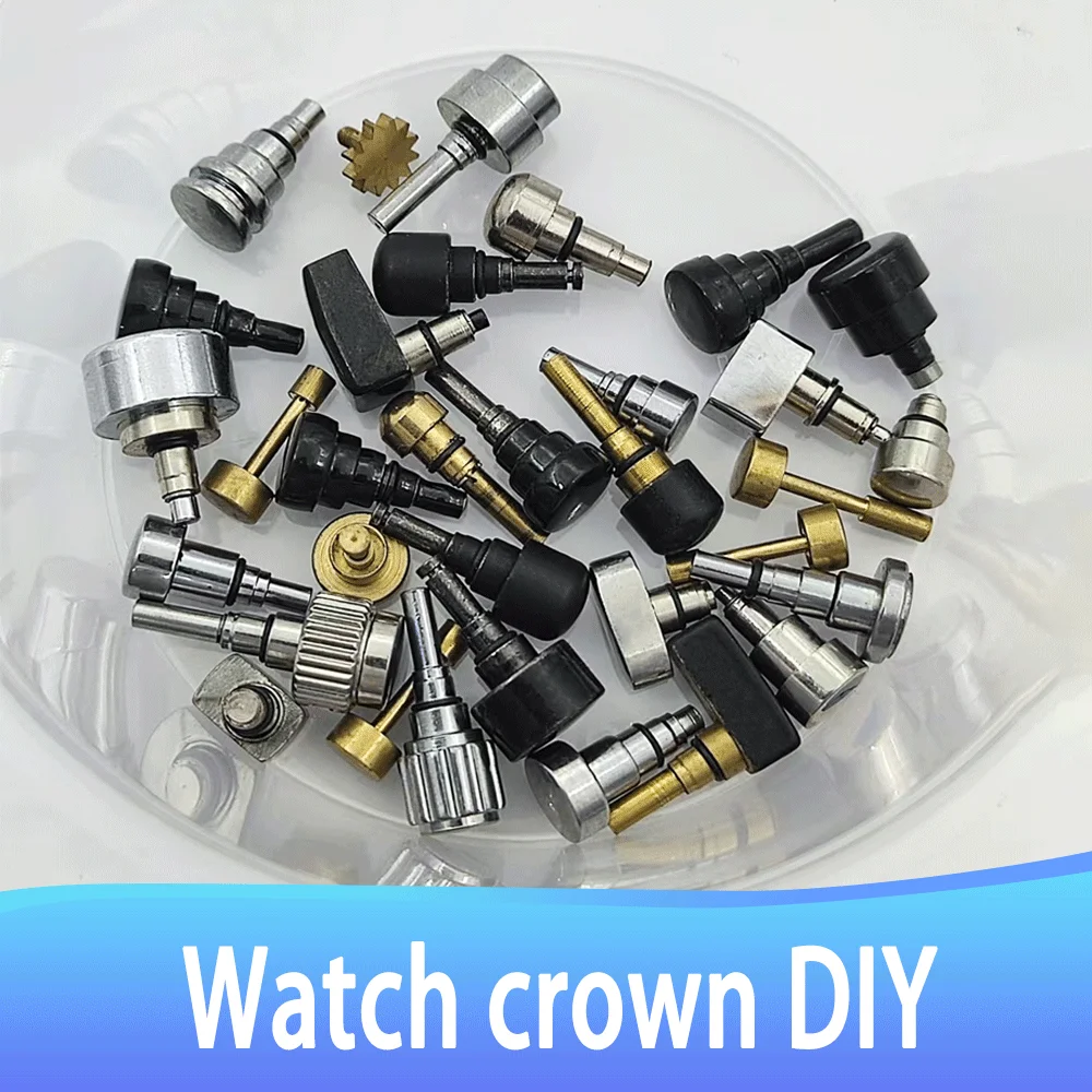 Watch Accessories Handles, Mixed DIY Handles, Watch Buttons, Silver and Gold Sizes Mixed Shipped Randomly 40 PCS