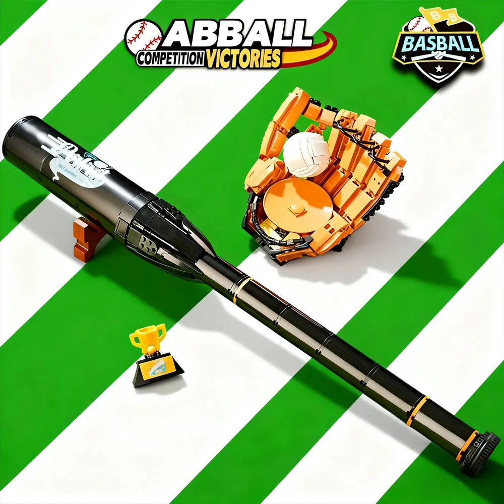 ตัวต่อ MOC อุปกรณ์เบสบอล ชุดประกอบเทคนิค ตัวต่อแบบประกอบเอง ของเล่นกีฬา ของขวัญสำหรับผู้ใหญ่ ของขวัญวันเกิด 968 ชิ้น