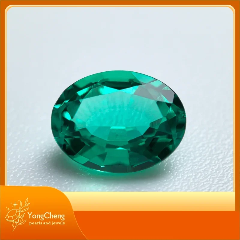 Lab Grown Columbia Emerald Green Oval Shape Gemstone For Diy Jewel Pendant Bracelet Making Material Selectable AGL Certificate