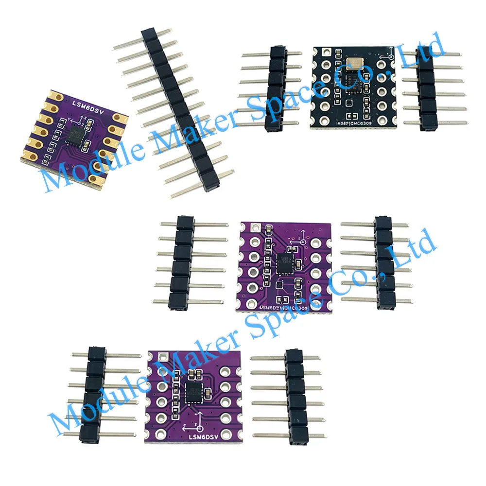 LSM6DSV + QMC6309 9-Axis IMU Sensor Module, 6-Axis Accelerometer Gyroscope + 3-Axis Magnetometer, SPI/I2C Compatible for Arduino