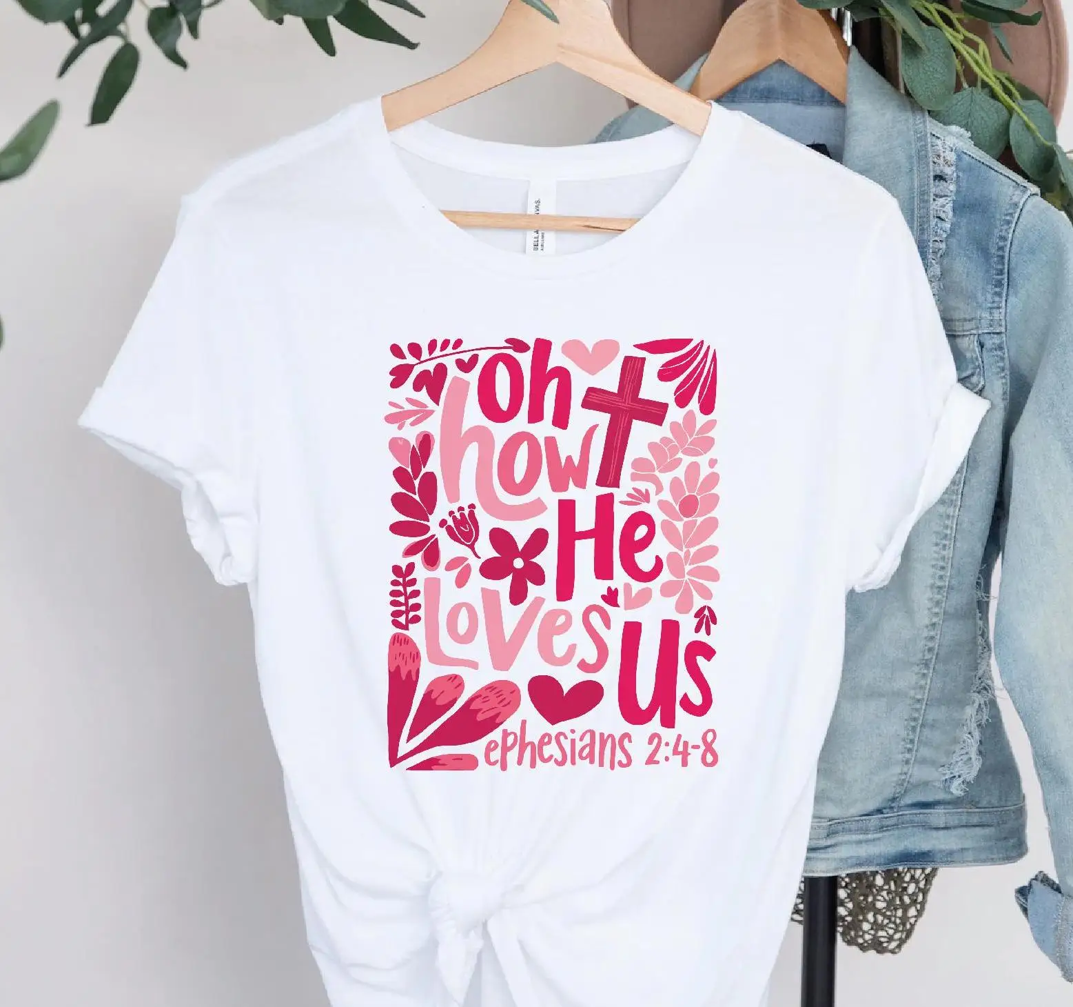 

How He Loves Us T Shirt Valentines Couple Hand HearT Matching Couples Love Wife Anniversary