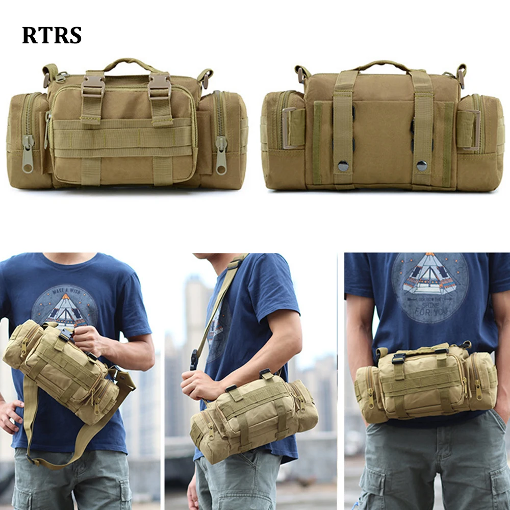 Outdoor Multifunctional Cameral Shoulder Bag Military Tactical Waistpack Waterproof  Hiking Camping Trekking  Cycling Sling Bag