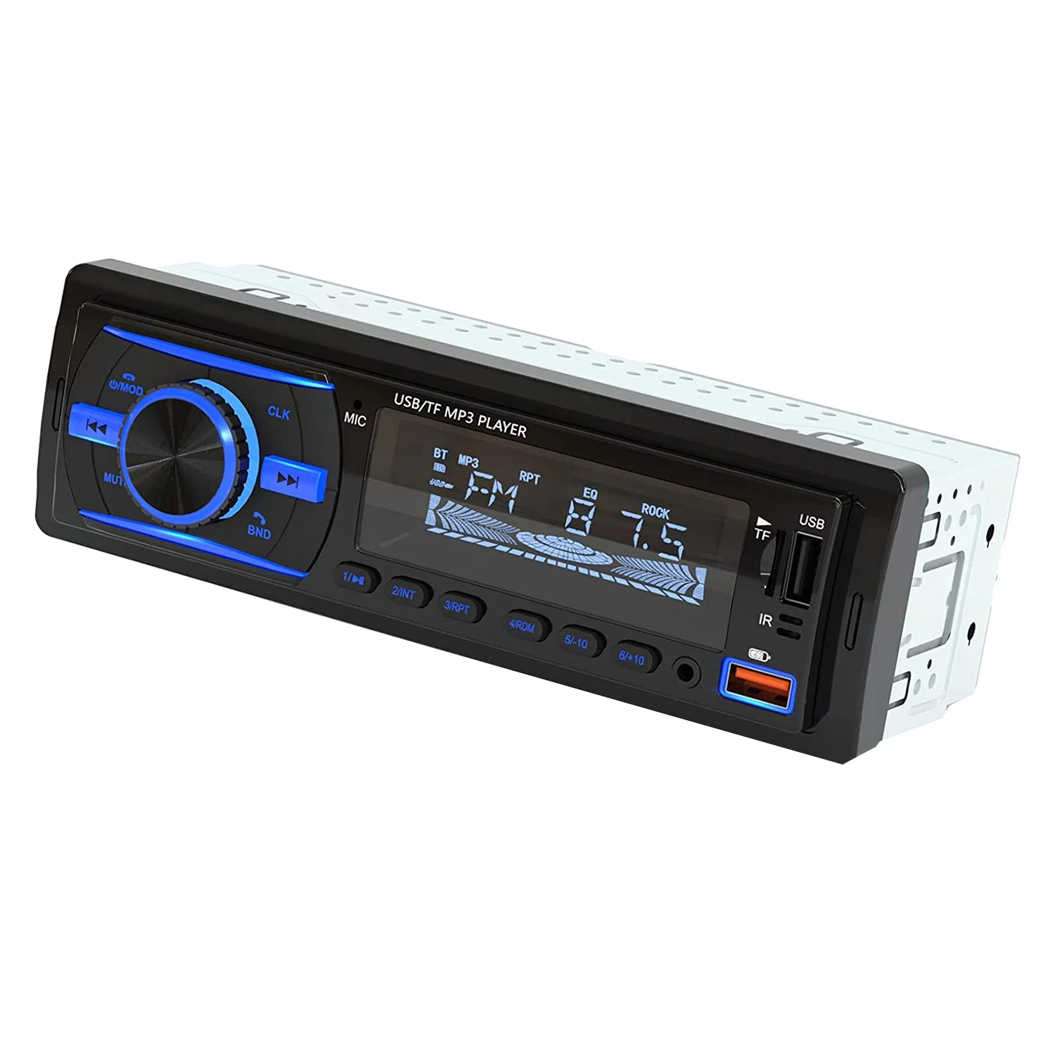 

Car Stereo Single DIN Car Radio with Bluetooth Car Audio Receivers LCD Display Hands-Free Calling, Built-in Microphone