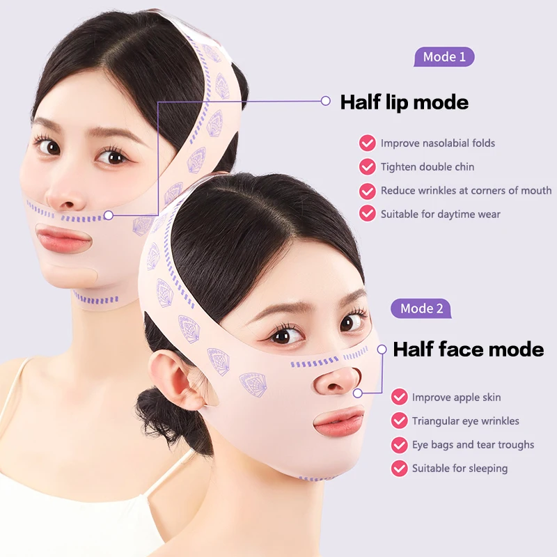 Single/Double Layer Design Chin Up Mask V Line Shaping Gezichtsmaskers Face Sculpting Slaapmasker Gezichts Afslankband Face Lifting B