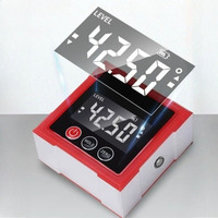 Four Sided Magnetic Electronic Gradienter Mini Laser LED Display Protractor Woodworking Bidirectional Laser Digital Inclinometer